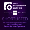 Shortlisted - The most popular graduate recruiter in accounting and financial management award 2025, sponsored by Pathway CTM